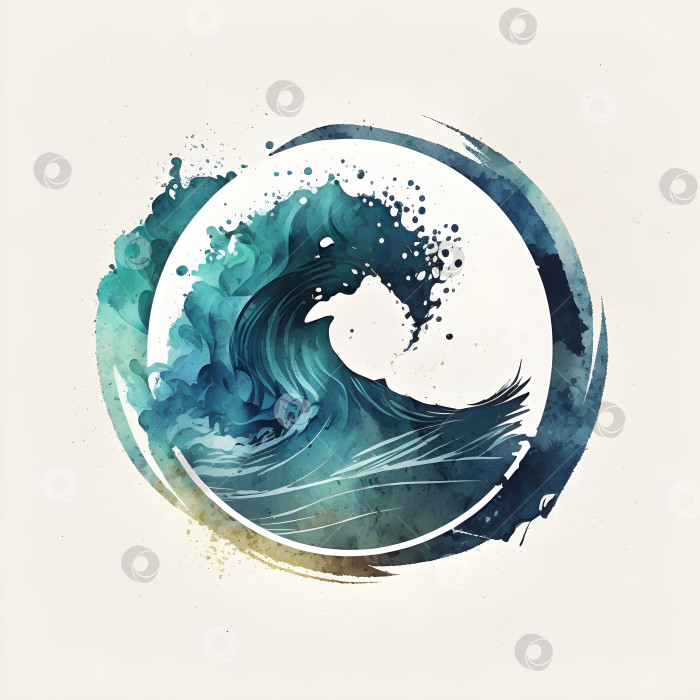 Скачать Минималистичная эмблема Дня Земли для защиты океана фотосток Ozero