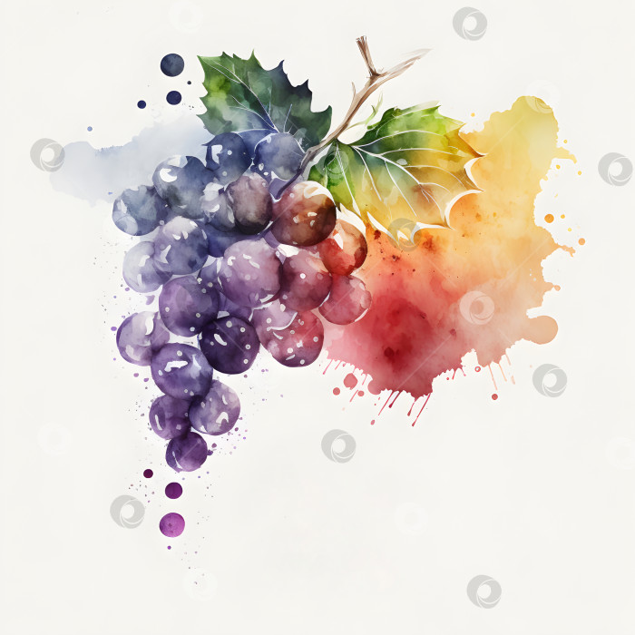 Скачать Виноградная ветвь минималистичный логотип квадратная эмблема фотосток Ozero
