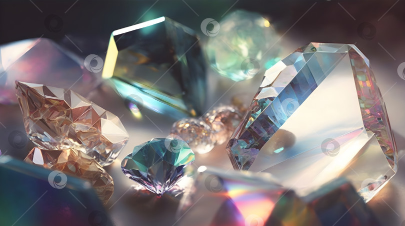 Скачать Волшебные переливающиеся кристаллы на естественном фоне фотосток Ozero