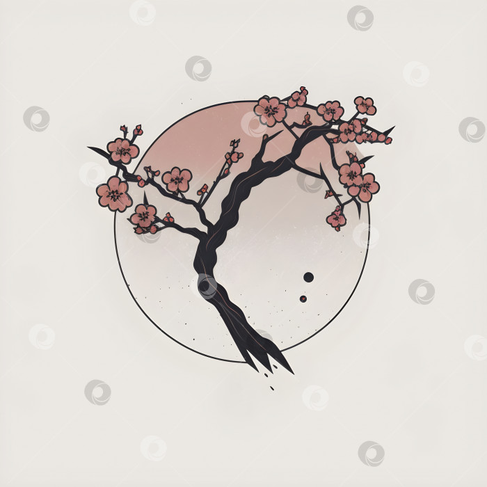 Скачать Розовые цветы весеннее цветение сакуры значок дерева фотосток Ozero