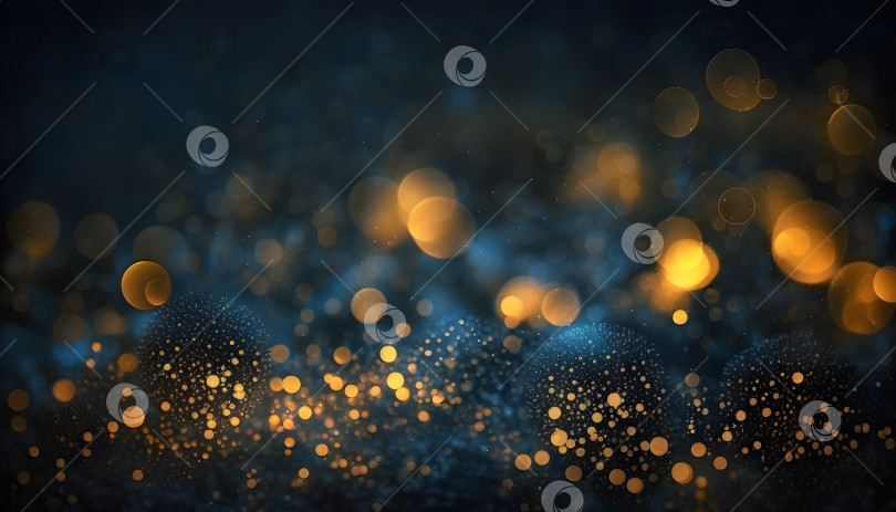 Скачать Золотые огни праздничного боке на сверкающем фоне фотосток Ozero