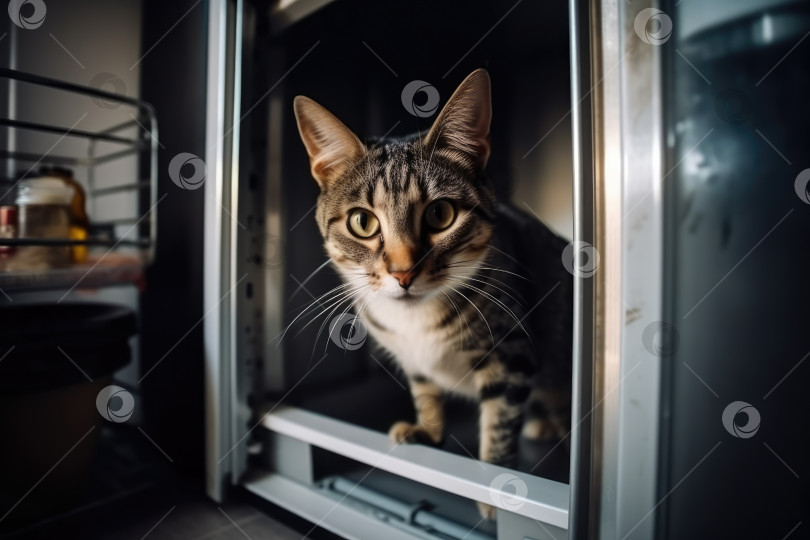 Скачать Домашняя кошка ищет спасения от летней жары фотосток Ozero