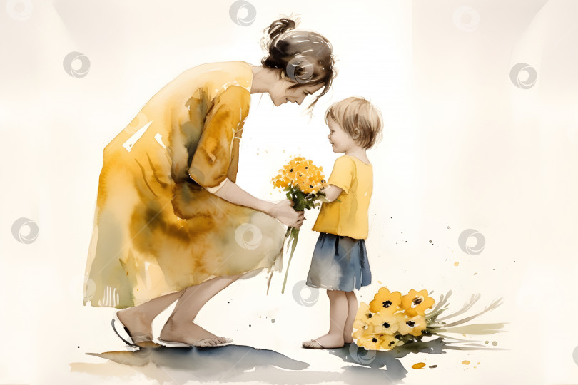 Скачать Концепция Дня матери с участием матери и ее ребенка фотосток Ozero