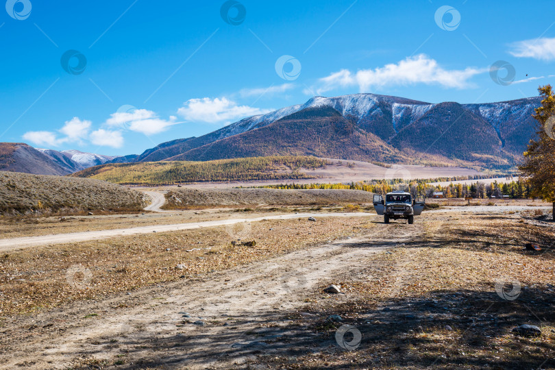 Скачать Курайская степь в долине реки Чуй. Кош-Агачский район Республики Алтай фотосток Ozero