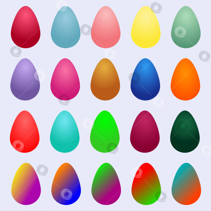 Скачать Разноцветные, радужные яйца для украшения к Пасхе. фотосток Ozero