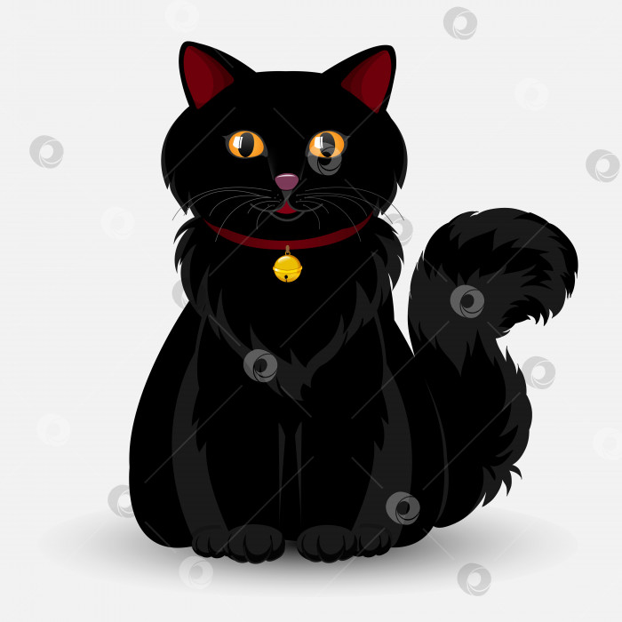Скачать Мультяшный чёрный кот фотосток Ozero