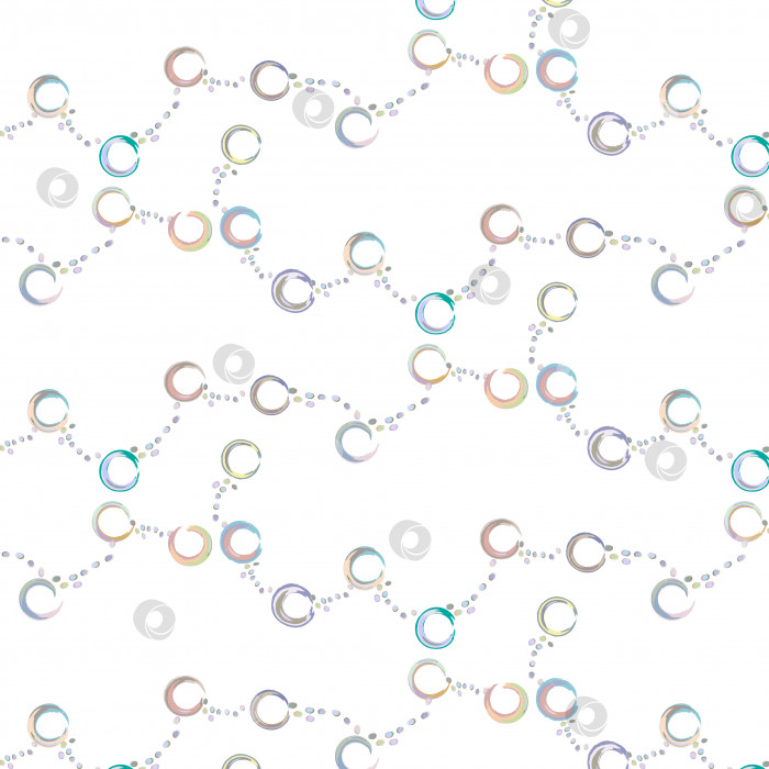 Скачать Цветные кольца соединены цепочкой из маленьких кружочков. фотосток Ozero
