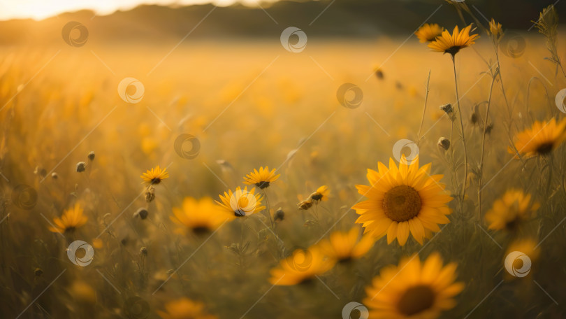 Скачать Цветы в поле летом фотосток Ozero