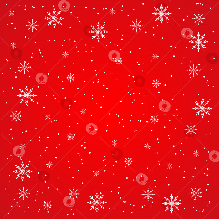 Скачать Рождественский снежный зимний дизайн. Белые падающие снежинки на красном фоне, абстрактный пейзаж. Эффект холодной погоды. Волшебная текстура украшения фотосток Ozero