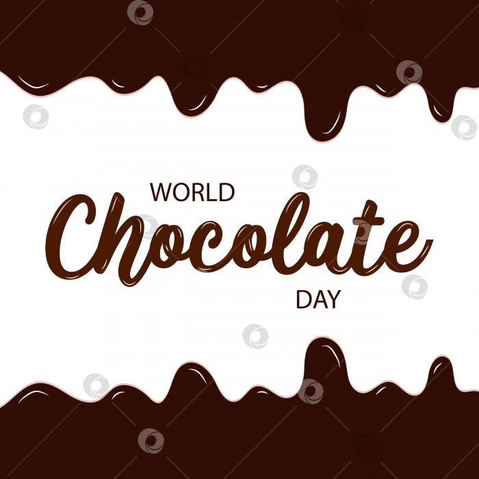 Скачать Международный всемирный день шоколада для плаката, веб-сайта, открытки. Векторная иллюстрация фотосток Ozero