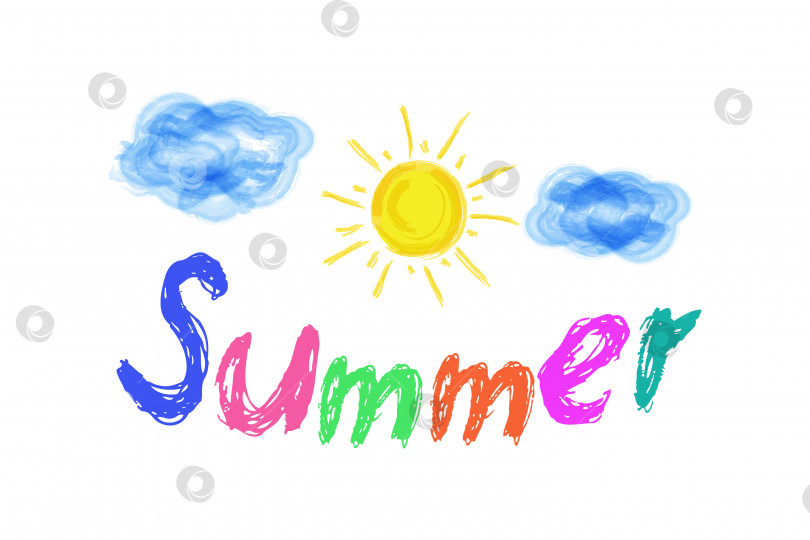 Скачать Дизайн макета баннера на красочном летнем солнечном фоне фотосток Ozero