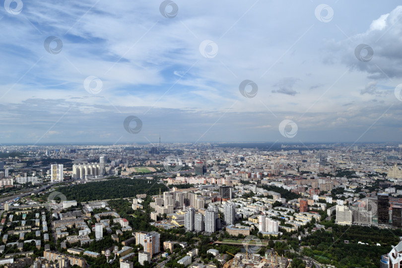 Скачать Москва, вид с высоты птичьего полета, Россия фотосток Ozero