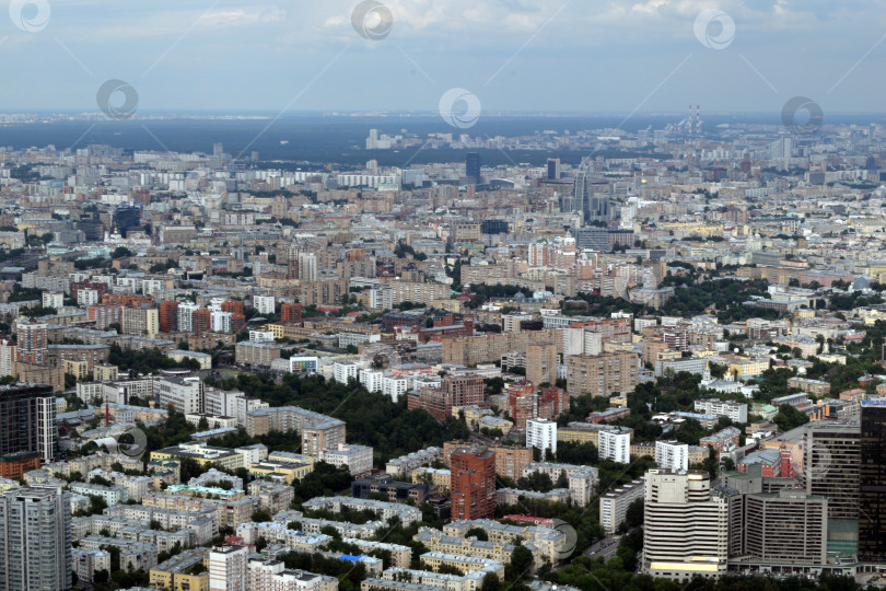 Скачать Москва, вид с высоты птичьего полета, Россия фотосток Ozero