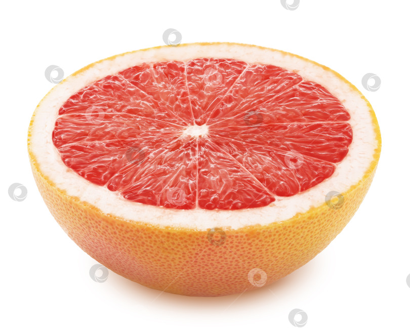 Скачать Половинка грейпфрута, выделенная на белом фоне фотосток Ozero