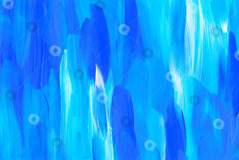Скачать Абстрактная сине-белая художественная роспись с текстурой фона. Разноцветная абстракция. Концептуальное произведение искусства. фотосток Ozero