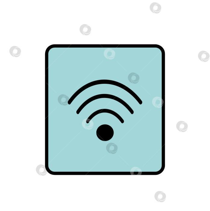 Скачать Векторная иллюстрация значка Wi-Fi, технологии беспроводного Интернета фотосток Ozero