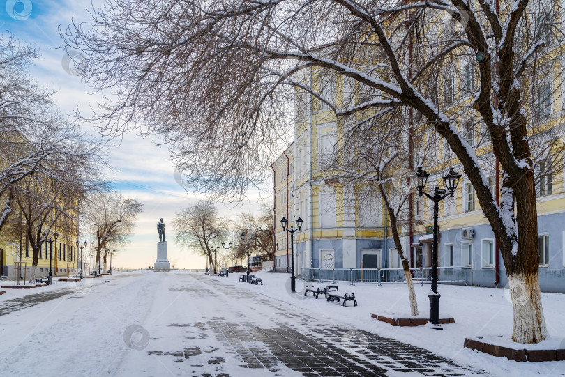 Скачать Зимний городской пейзаж фотосток Ozero