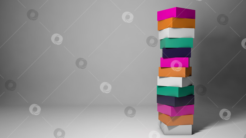 Скачать Абстрактная концепция дизайна с красочными кубиками фотосток Ozero