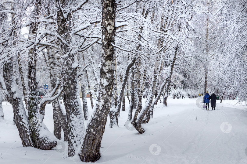 Скачать Сибирский город после снегопада фотосток Ozero