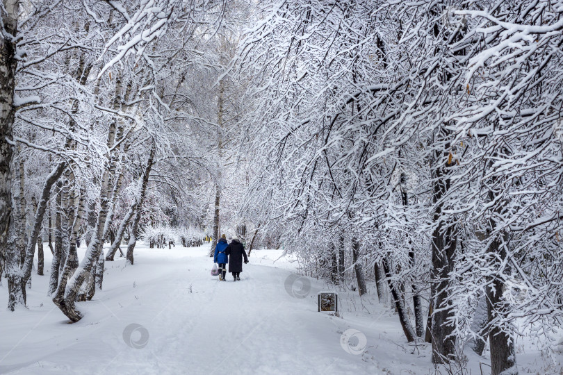 Скачать Сибирский город после снегопада фотосток Ozero