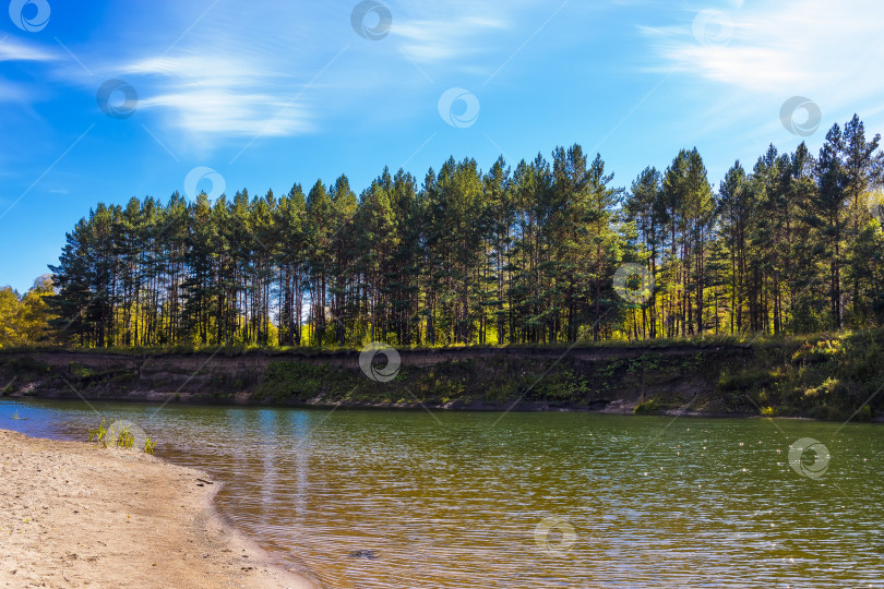 Скачать Сибирская река Берд осенью фотосток Ozero