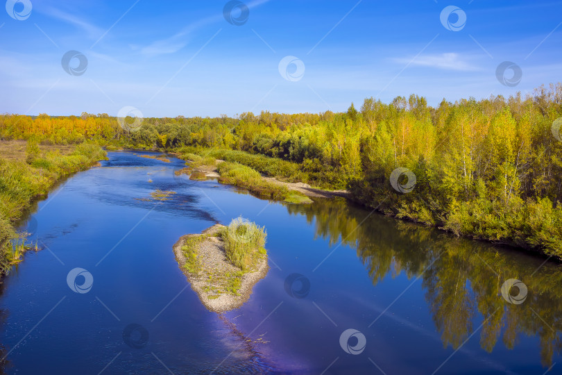 Скачать Сибирская река Берд осенью фотосток Ozero