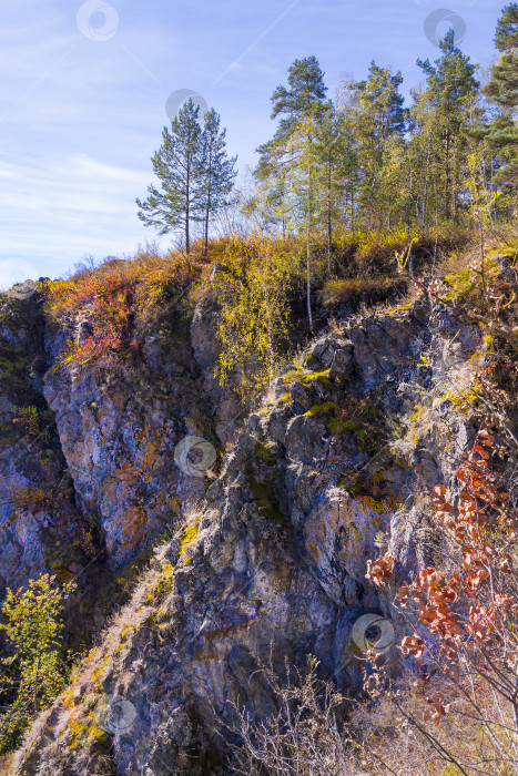 Скачать Осенний пейзаж в горах Берда. Сибирь, Россия фотосток Ozero