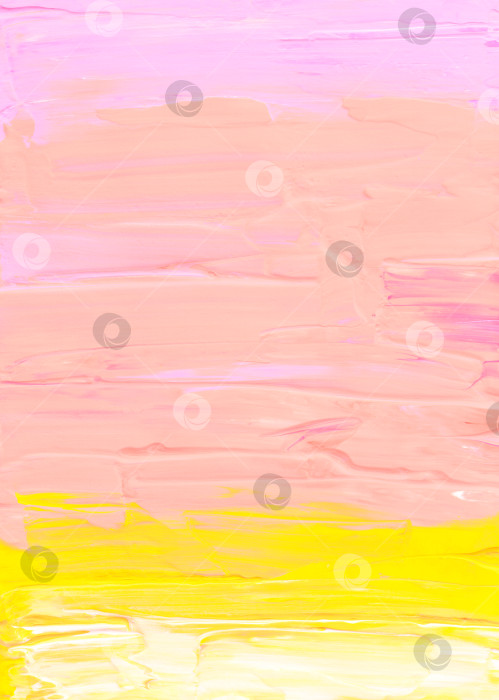 Скачать Абстрактный пастельный розовый, желтый, персиковый цвета и белый фон. Текстурированный фон. Мазки кистью по бумаге. Минималистская живопись. Современное произведение искусства. фотосток Ozero
