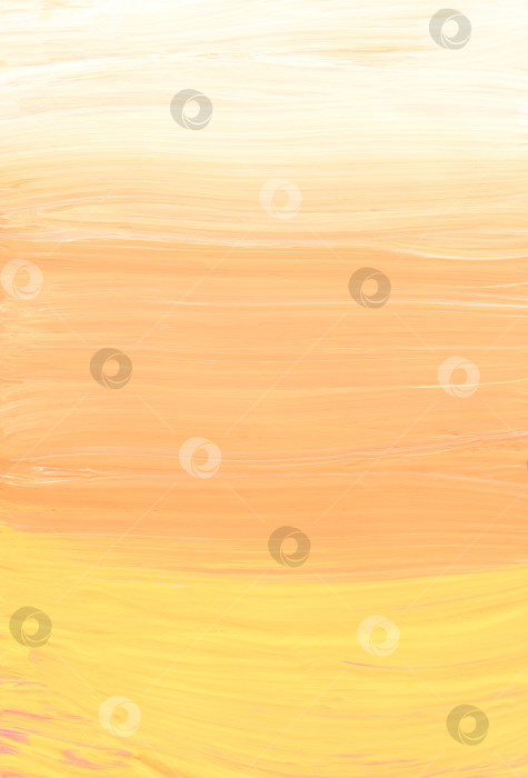 Скачать Абстрактный пастельно-желтый, персиковый и белый градиентный фон. Мазки кистью по бумаге. Минималистское художественное произведение фотосток Ozero