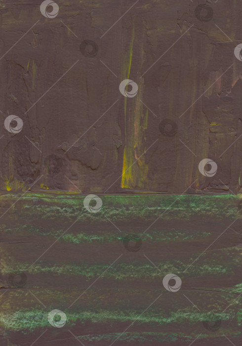 Скачать Абстрактный темно-коричневый и зеленый фон. Художественный фон с ручной росписью. Современное искусство. фотосток Ozero