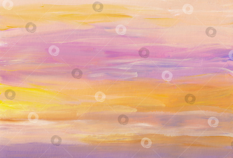 Скачать Абстрактное искусство на пастельно-желтом, фиолетовом, розовом полосатом фоне. Современная живопись. Художественный фон. Современное искусство. фотосток Ozero