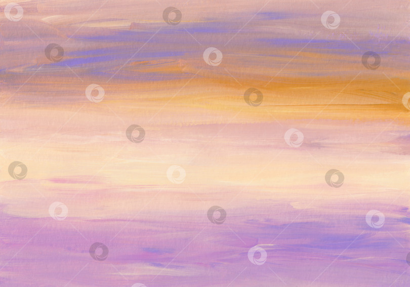 Скачать Абстрактное искусство на пастельно-желтом фоне в фиолетовую полоску. Современная живопись. Художественный фон. Современное искусство. фотосток Ozero