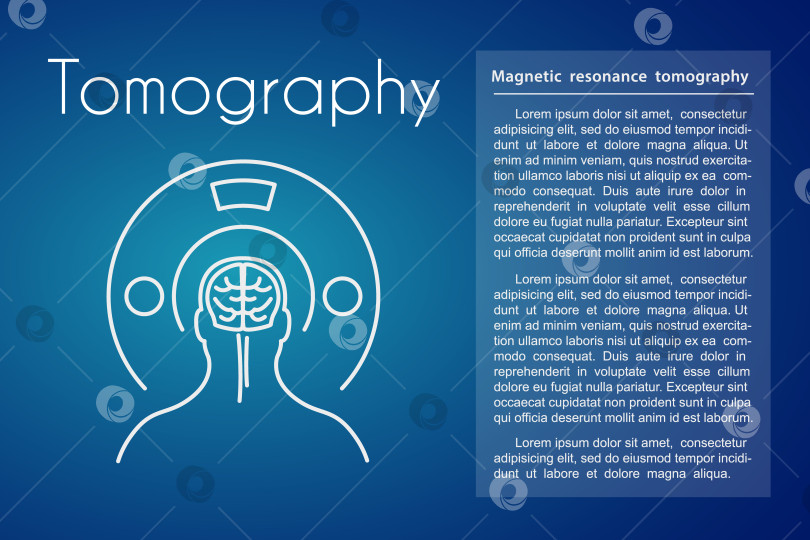 Скачать Фон векторной линейной томографии здравоохранения с символом мозга и томографом фотосток Ozero