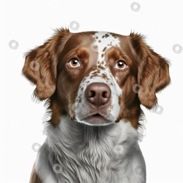Скачать Портрет собаки, изолированной на белом фоне фотосток Ozero