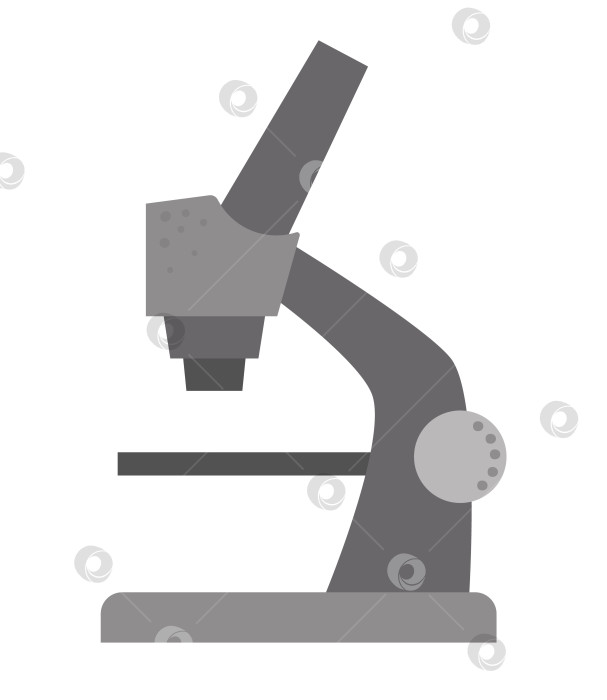 Скачать Значок векторного плоского микроскопа. Изображение медицинского или химического оборудования, выделенное на белом фоне. Концепция здравоохранения, исследований и лабораторий. Клипарт для проверки состояния здоровья или лечения фотосток Ozero