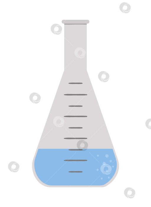 Скачать Векторный значок плоской колбы. Изображение лекарства, выделенное на белом фоне. Концепция здравоохранения, исследований и лабораторий. Клипарт для проверки состояния здоровья или лечения фотосток Ozero