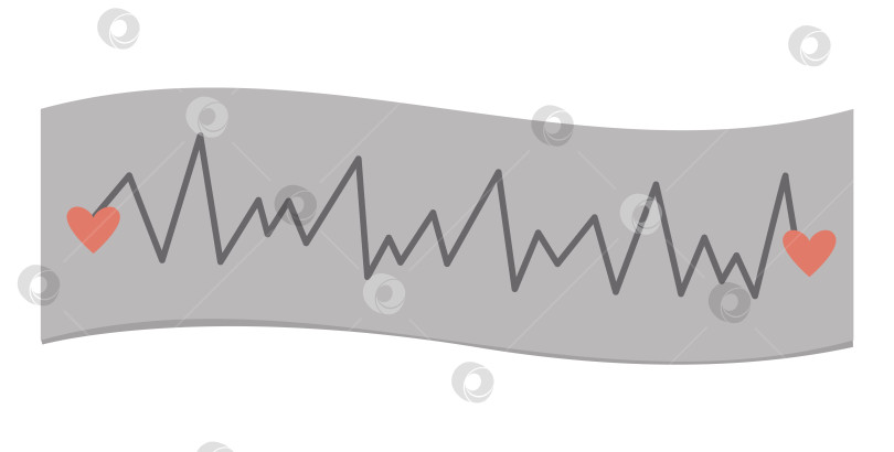 Скачать Векторный плоский значок кардиограммы. Изображение медицинского оборудования, выделенное на белом фоне. Концепция здравоохранения, исследований и лабораторий. Клипарт для проверки состояния здоровья или лечения фотосток Ozero