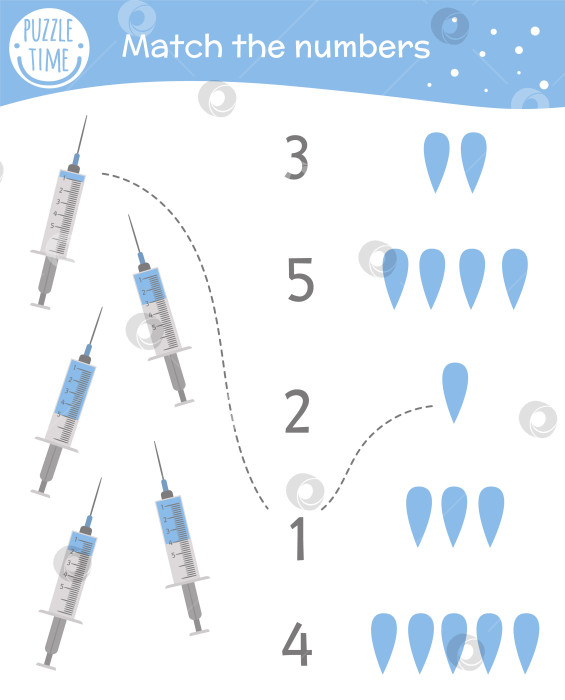 Скачать Комбинационная игра со шприцами и каплями. Занятие по медицинской математике для детей дошкольного возраста. Рабочий лист для подсчета лекарств. Обучающая загадка с милыми забавными элементами. фотосток Ozero
