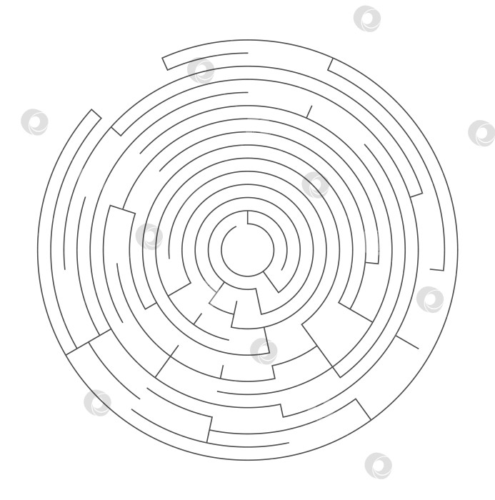 Скачать Векторный шаблон лабиринта. Пустой черно-белый лабиринт, изолированный на белом фоне. Образец образовательного мероприятия или игры для дошкольного учреждения, пригодный для печати. фотосток Ozero