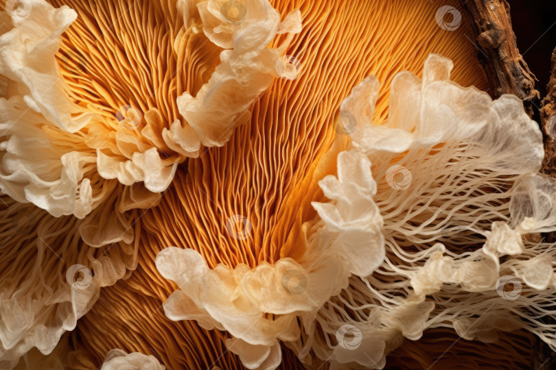 Скачать Сетчатая текстура натурального мицелия гриба крупным планом фотосток Ozero