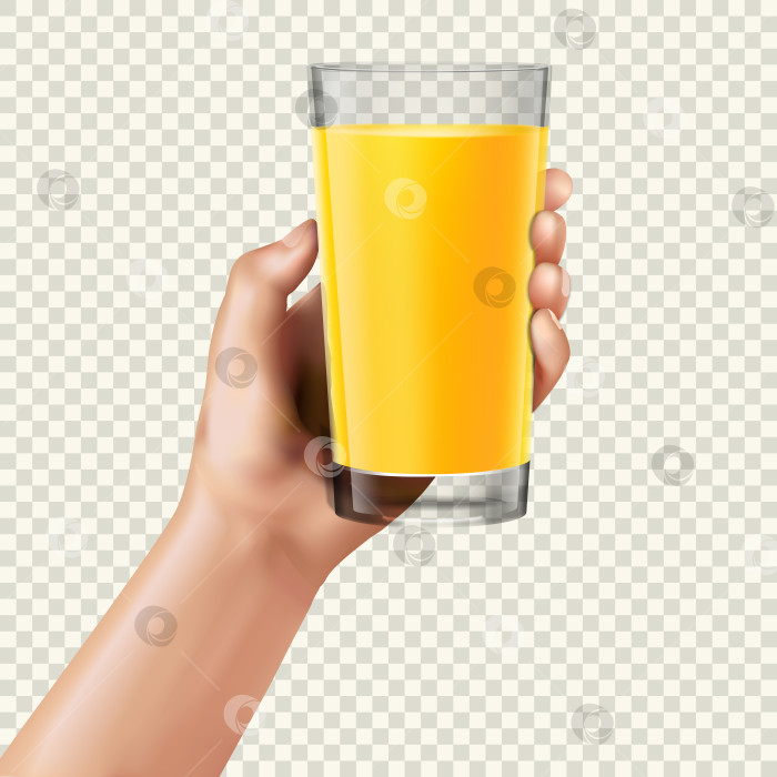 Скачать Рука с апельсиновым соком фотосток Ozero