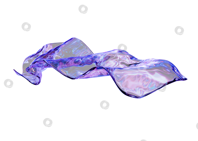 Скачать абстрактная жидкая форма воды из 3d-стекла на белом изолированном фоне.иллюстрация 3d-рендеринга. фотосток Ozero