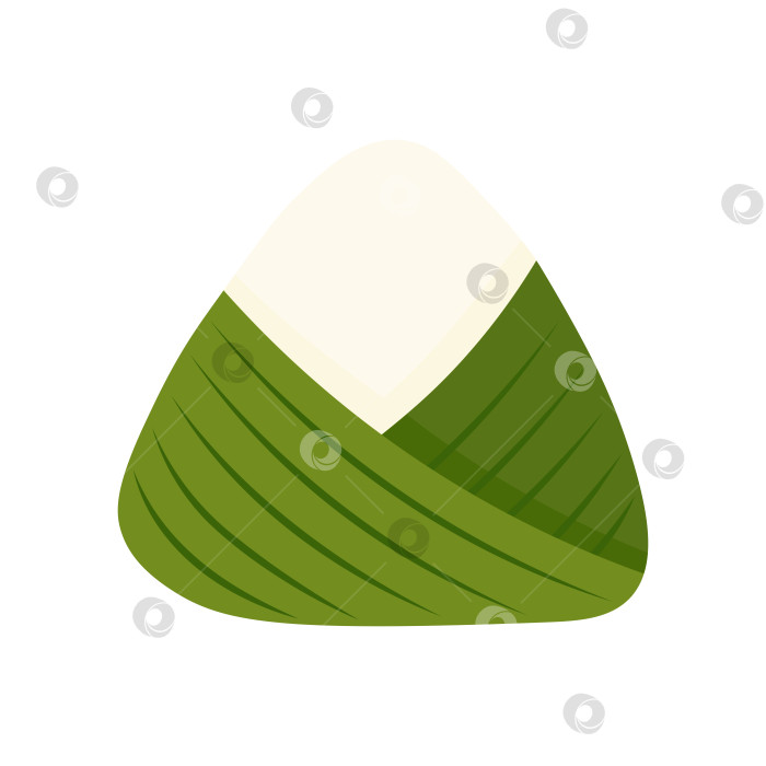 Скачать Китайское блюдо, фаршированный рис, завернутый в бамбуковый лист фотосток Ozero