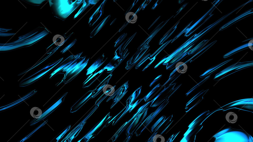 Скачать Компьютер сгенерировал эффект летящих водяных брызг. виртуальный фон для 3d-рендеринга фотосток Ozero