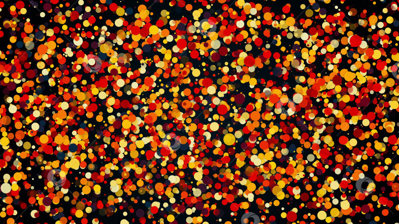Скачать Абстрактный яркий фон с множеством разноцветных прозрачных круглых частиц. Сгенерированный компьютером 3d-рендеринг фотосток Ozero