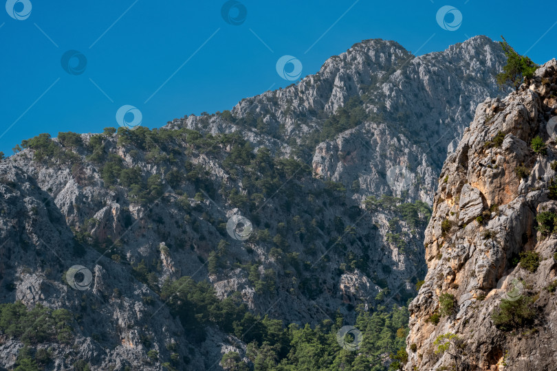 Скачать горный пейзаж, вершины известняковых скал хребта Таурус фотосток Ozero