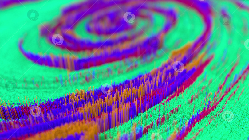 Скачать 3d-рендеринг абстрактной топографии. Сгенерированный компьютером цветной фон. фотосток Ozero