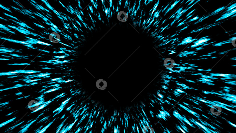 Скачать Абстрактный фон с черной дырой. Иллюстрация цифрового пространства. 3d рендеринг фотосток Ozero