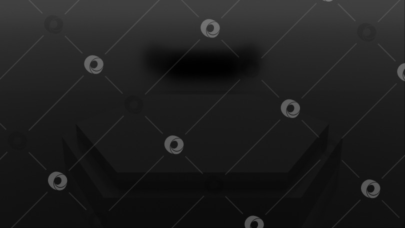 Скачать Сгенерированный компьютером абстрактный фон. 3d рендеринг слоев темных фигур с острыми углами на прямой линии в черной студии фотосток Ozero