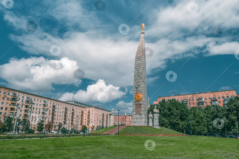 Скачать Россия, Москва, 31 июля 2020 года. Обелиск "Москва - город-герой" фотосток Ozero